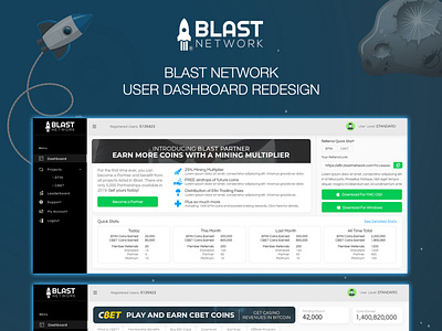 Blast Network Dashboard UI/UX design