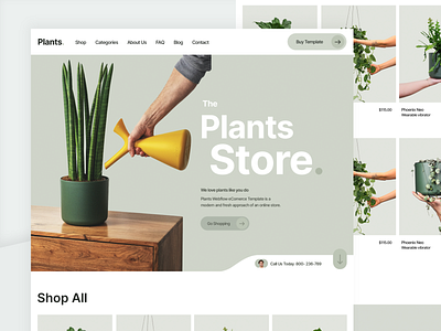 Plants Webflow eCommerce Template | Live Site! agency business cms design portfolio template ui webflow webflow template