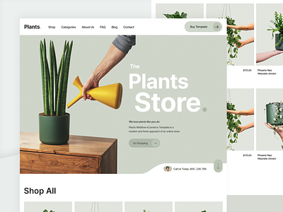 Plants Webflow eCommerce Template | Live Site!
