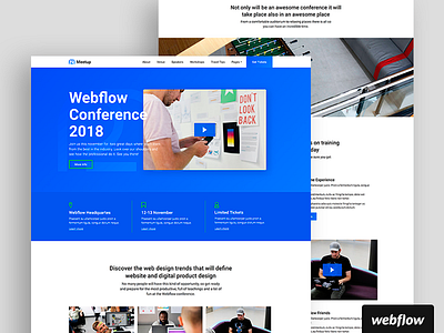 Meet Up Design Concept event template webflow