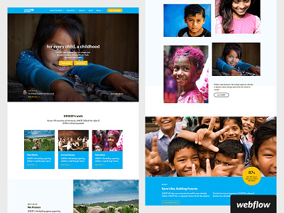 UNICEF NZ | Redesign non profit redesign unicef webflow