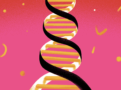 DNA branding color palette design dna flat illustration memphis style minimal
