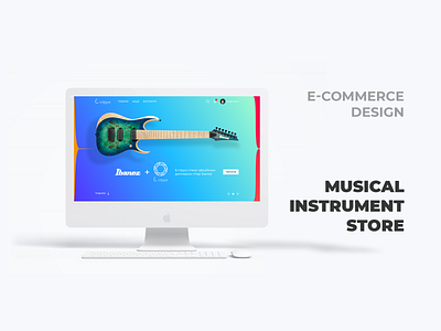Musical instrument store design ecommerce instrument music shop store