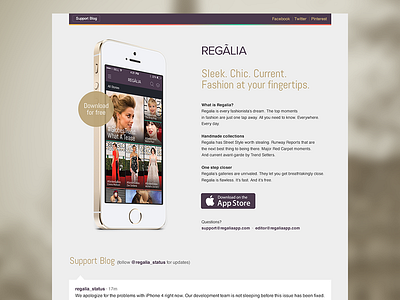 Regalia Landing V2 adobefireworks app gold landing page purple