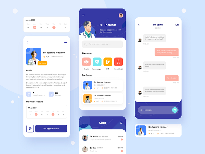 Mobile App — Doctor Consultation by Rizki Mulyawan on Dribbble