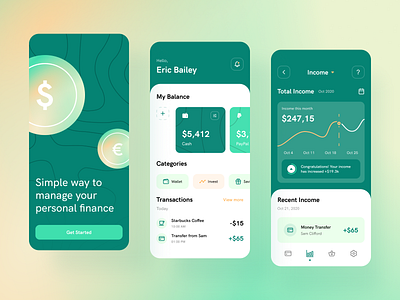 Moneyz - Finance Management App Design by Rizki Mulyawan for Illiyin ...