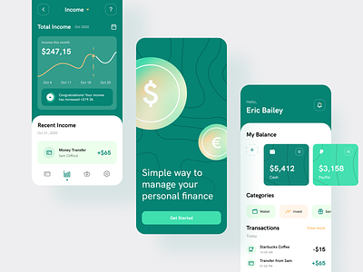 Moneyz - Finance Management App Design