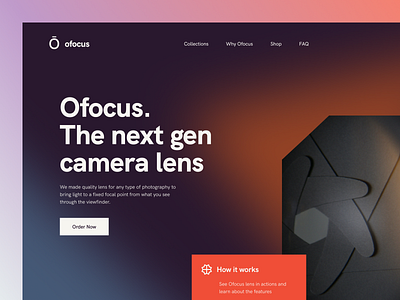 Ofocus: Camera Lens Landing Page