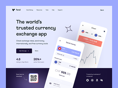 Tend | Currency Exchange Landing Page