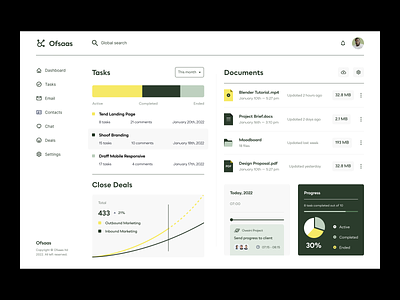 Ofsaas | SaaS CRM Dashboard app brand identity clean crm crm software dashboard dashboard design leads minimal platform saas saas dashboard saas tool sales ui ui design user interface ux web web app