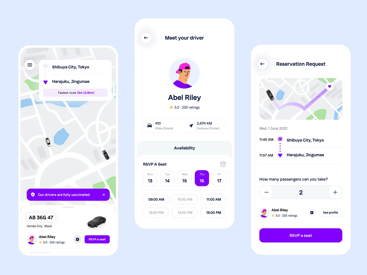 Taxi Website Design: Modern UI for Ride Sharing Apps