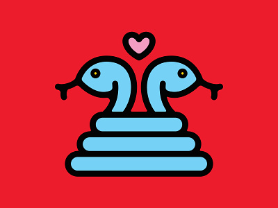 Snakes in Love icon icon set illustration love snake stroke stroke illustration vector