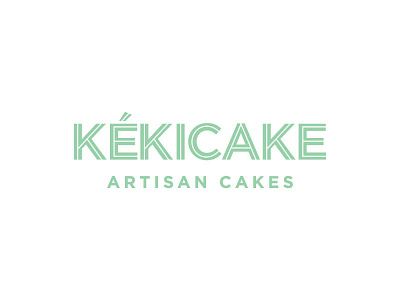 KékiCake bakery branding cakes icon logo mark wordmark