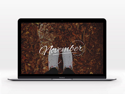 November Desktop Wallpaper desktop november script typography wallpaper