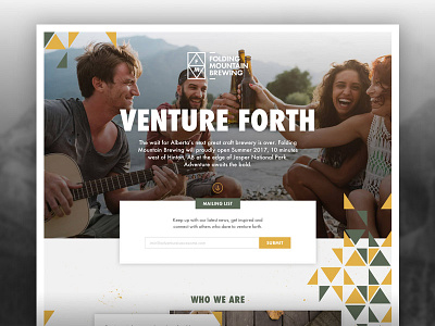 Folding Mountain Brewing Minisite beer brewery craft minisite ui ux web