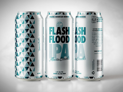 Flash Flood IPA alberta beer beer can branding brewery craft hinton identity