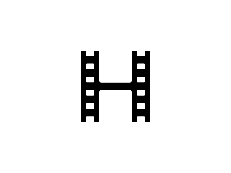 H Film branding film film strip identity logo