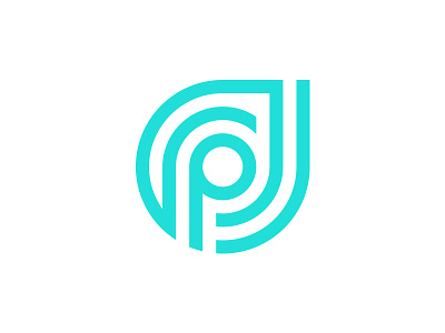 P&J Lockup branding identity j leaf lines logo monogram p teardrop