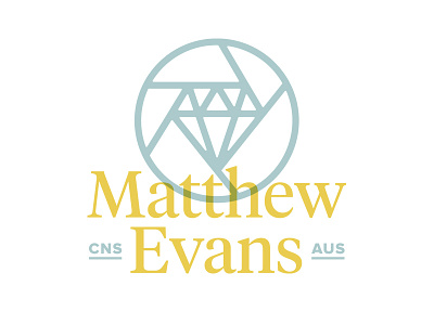 Matthew Evans Identity branding camera diamond identity lens lines logo monoweight photography proxima nova shutter tiempos