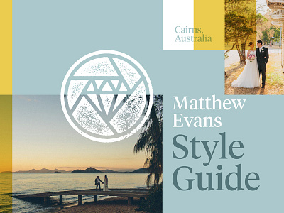 Matthew Evans Style Guide australia branding camera diamond logo photography shutter style guide texture tiempos