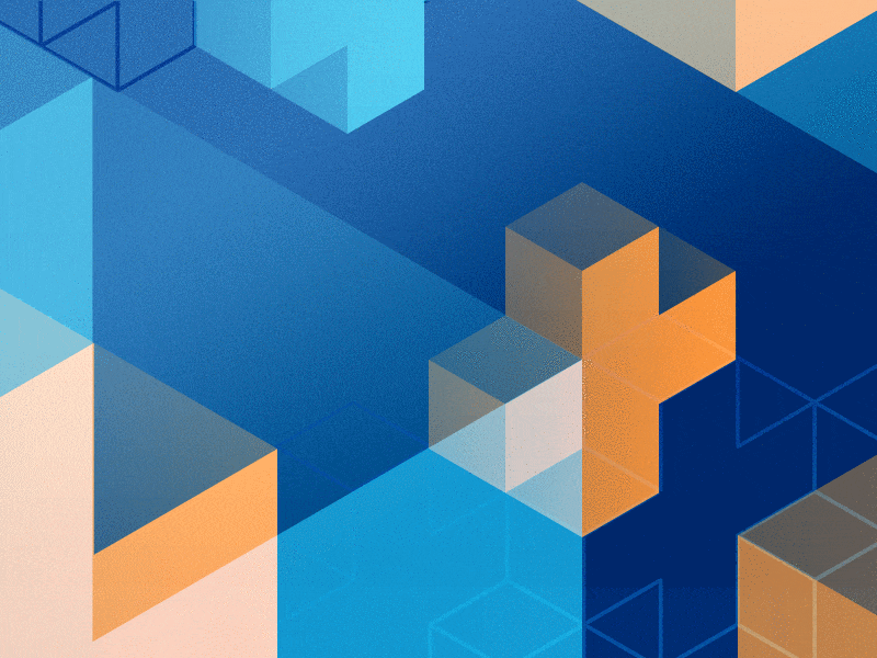 Automated +++ Visual Exploration automation branding conference gradient isometric marketing overlay pattern