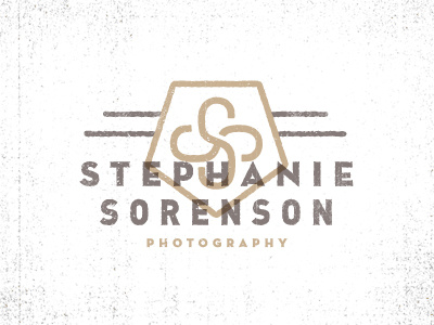 Stephanie Sorenson Logo Reversed badge din identity lines logo mark neutraface pentagon photography shapes texture type