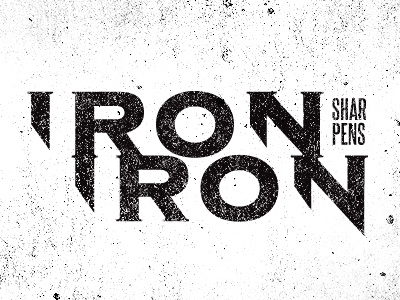 Iron Sharpens Iron copperplate grunge metal texture
