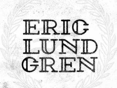 Eric Lundgren Logo Concept 2 branding custom font identity logo mark photography texture type typography