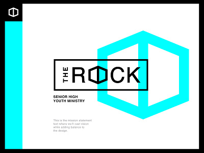 The Rock Brand Extension block clean helvetica icon minimal