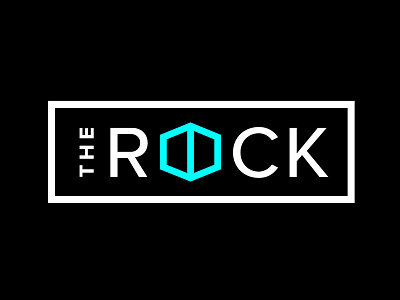 The Rock church clean hexagon icon modern proxima nova rectangle shapes stroke youth