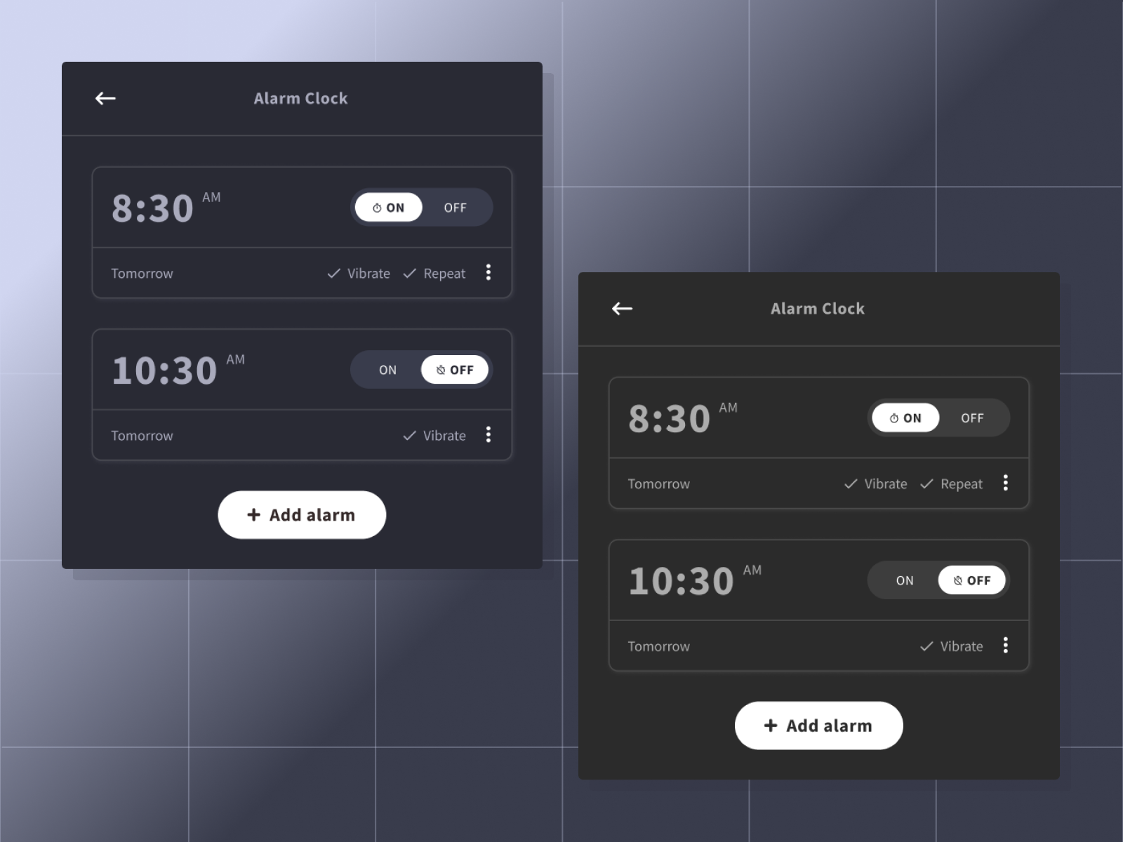 Simple Alarm Clock by Jamie Sigadel on Dribbble