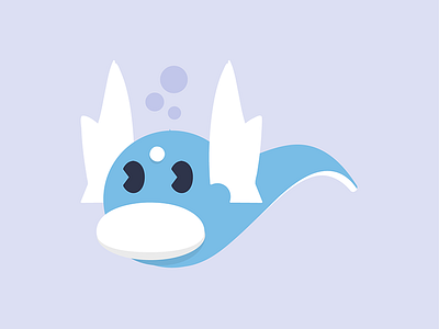 Dratini cute illustration pokemon vector