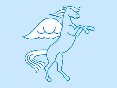 Pegasus illustration line art pegasus simple vector