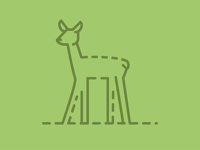 Dotted Deer deer lineart logo simple