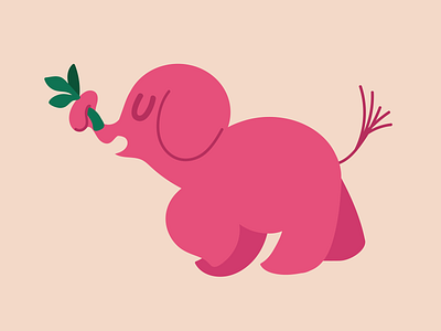 Elephant (WIP) cute drawing elephant illustration simple vector