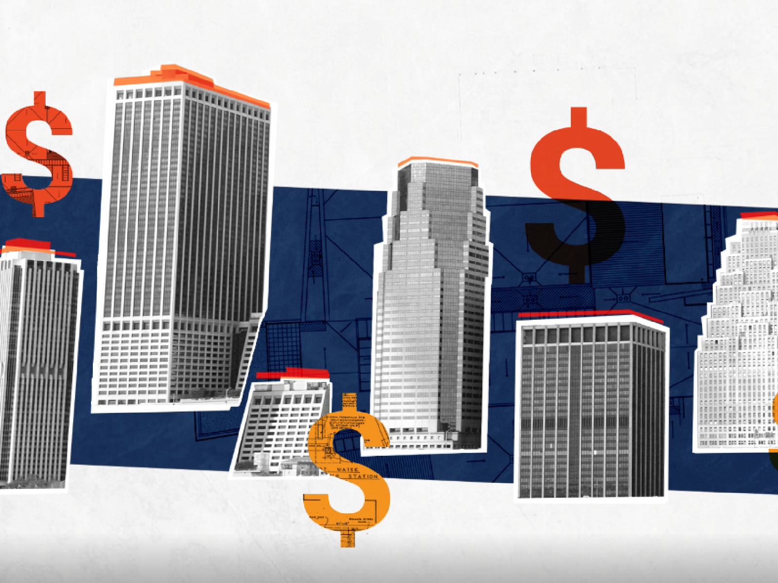 Collaged Buildings by MarketScale on Dribbble