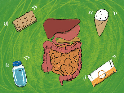 Probiotics illustration motiongraphics photoshop procreate