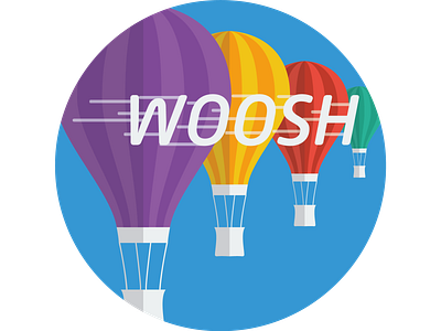 Hot Air Balloon Logo - Woosh