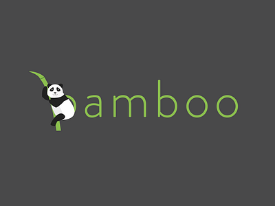Panda Logo - bamboo (dark version)