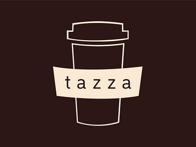 Coffee Shop Logo - tazza (dark version)