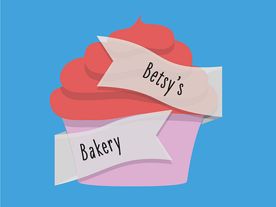 Cupcake Logo - Betsy's Bakery betsysbakery cupcake dailylogochallenge design illustration logo logodesignchallenge logodesignchallengeday18 vector