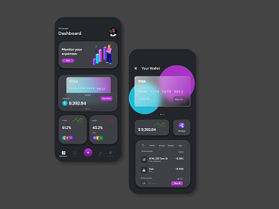Fintech- Financial app (Glassmorphism)