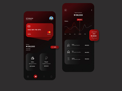 Finance App app design graphic design ui ux
