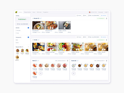 Restaurant management app (catalog)