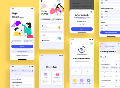 Learning App - Mobile App Design app design mobile design ui ux