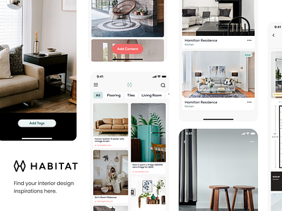 HABITAT - Mobile & Web App Design app design mobile design ui ux website design