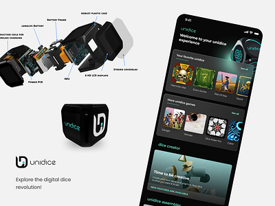 Unidice - Explore the digital dice revolution! design mobile design ui ux website design