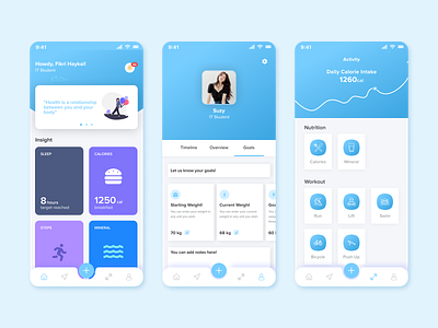 Fitme mobile app design