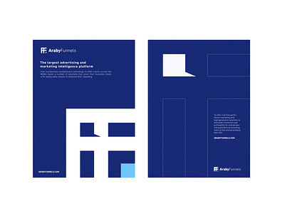 arabyfunnels flyers blue branding design flat design flyer minimal vector