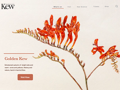 Kew Gardens Landing page - Autumn